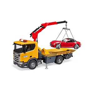 Scania Super 560R takelwagen met auto - Bruder 3552