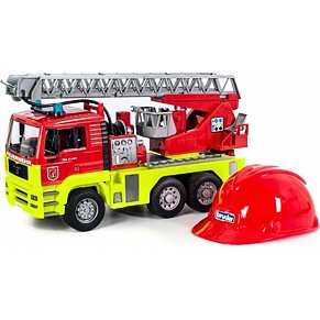 MAN vrachtwagen met brandladder en functionele sprinkler - Bruder 1760