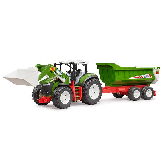 ROADMAX Tractor met voorlader en wagen - Bruder 3452