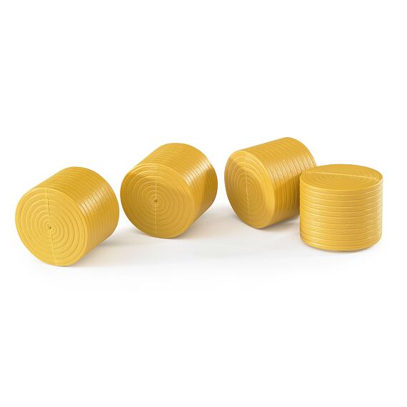 4 ronde balen voor Claas Rollant 250 balenpers - Bruder 2344